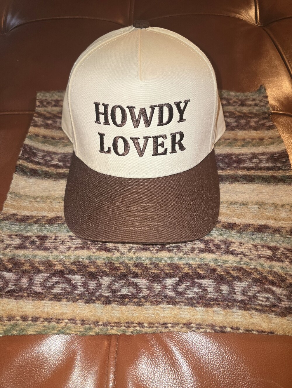 Howdy Lover Brown & Cream SnapBack